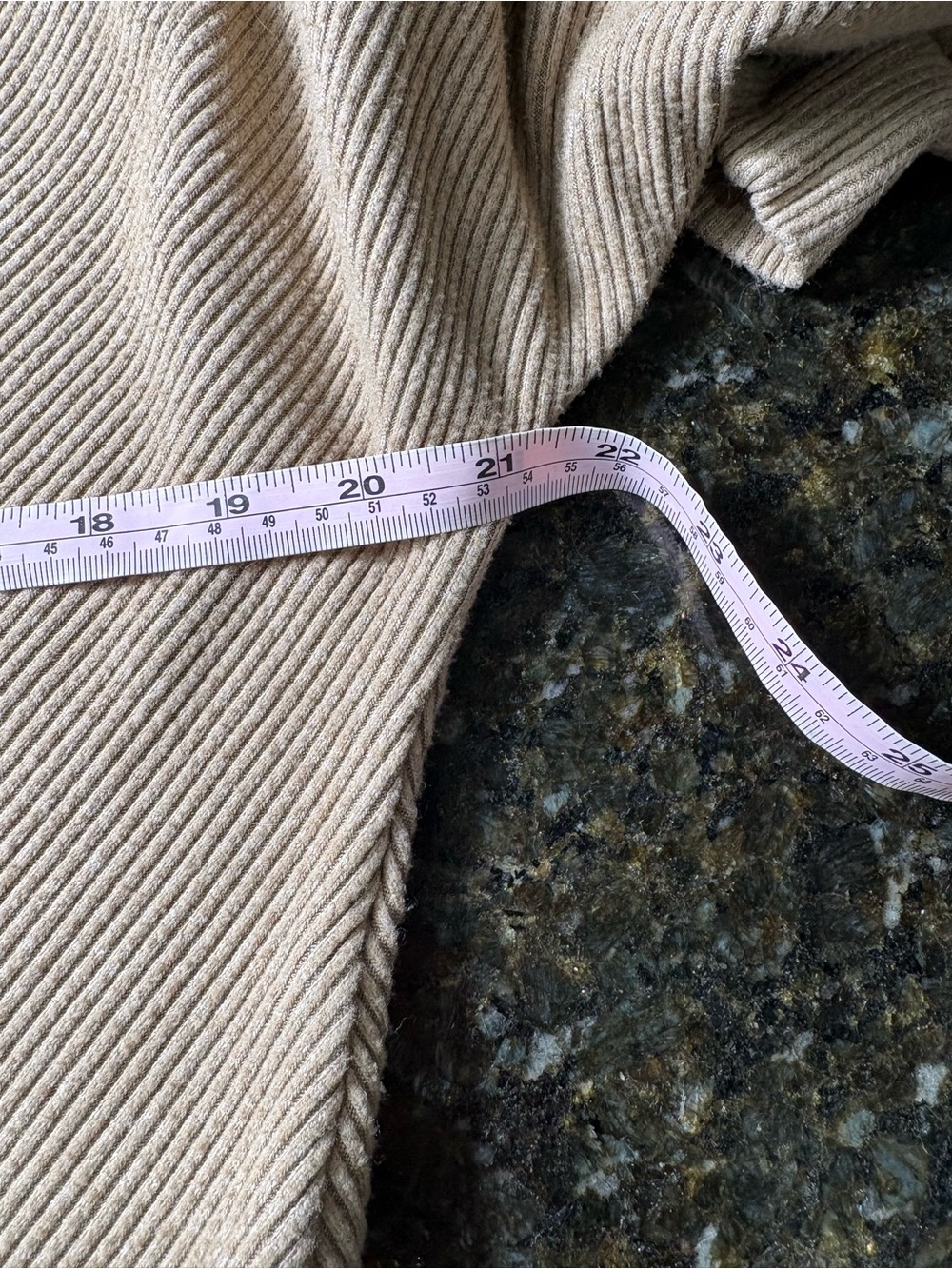 White House Black Market Ribbed V-Neck Sweater in Camel - Picture 6 of 8